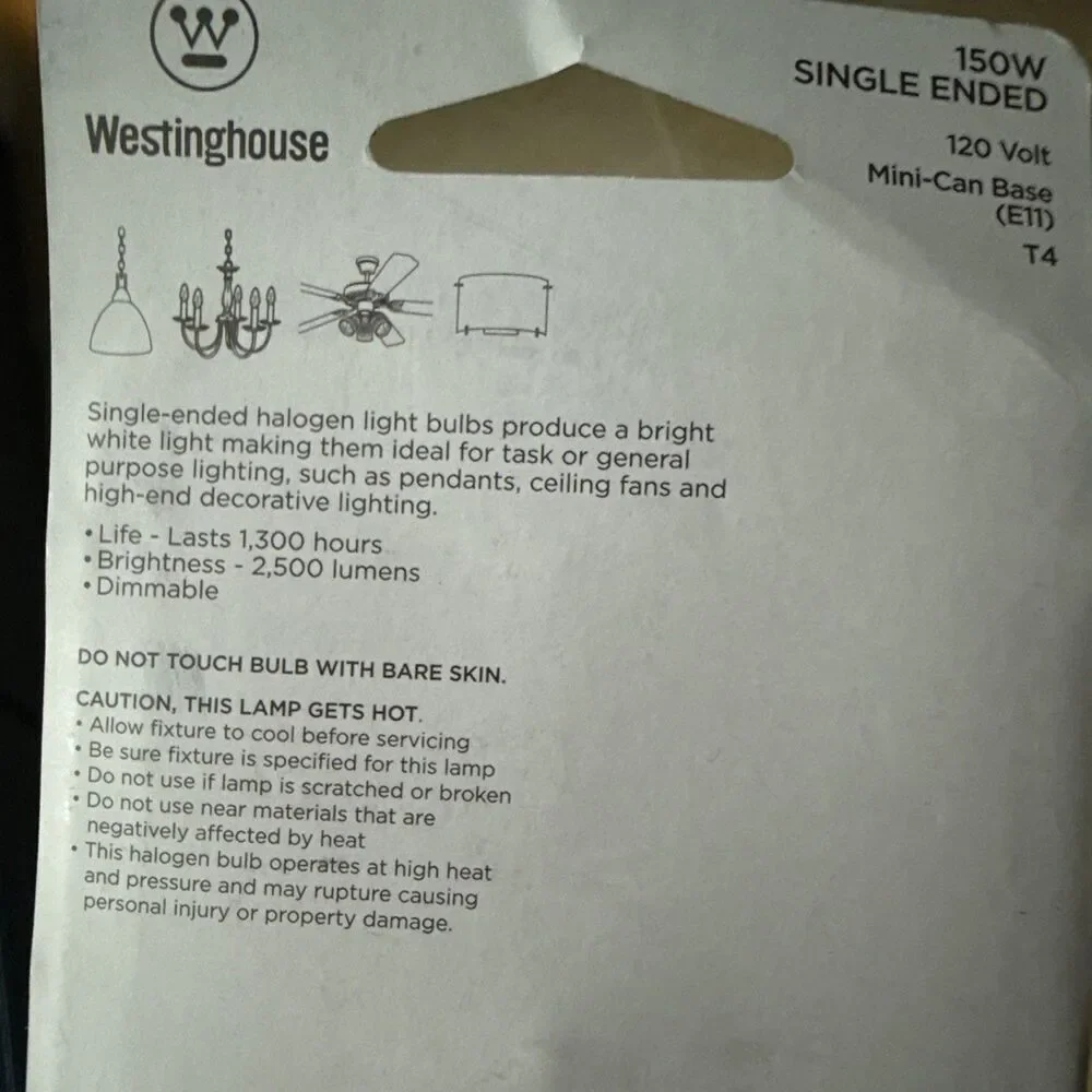 13 Westinghouse 150W Halogen E11 Mini-Can Bulbs 3000K Dimmable